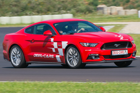 Driving behind the wheel of a Ford Mustang around the track (2 laps)