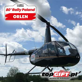 Lot widokowy helikopterem WRC Rally Poland 2024 - OS 1 Mikołajki Arena 1 (czwartek)